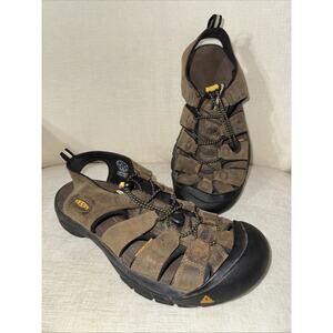 Keen Mens Newport 1001870 Brown Drawstring Waterproof Hiking Sandals Size 11